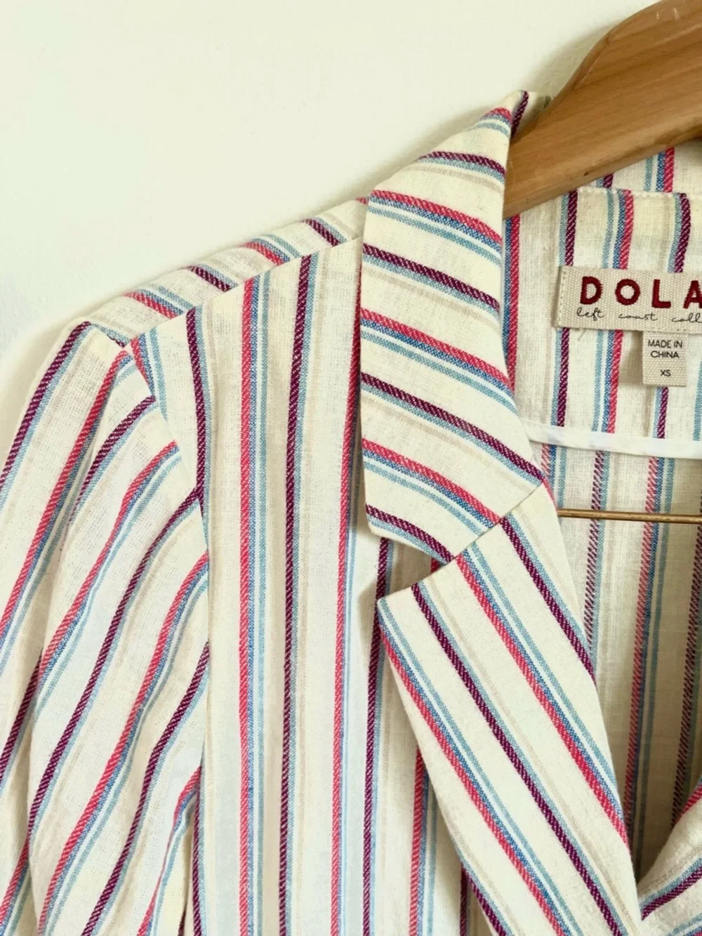 Anthropologie Dolan Anna Linen Blend Stripe Blazer Size XS EUC Career Summer